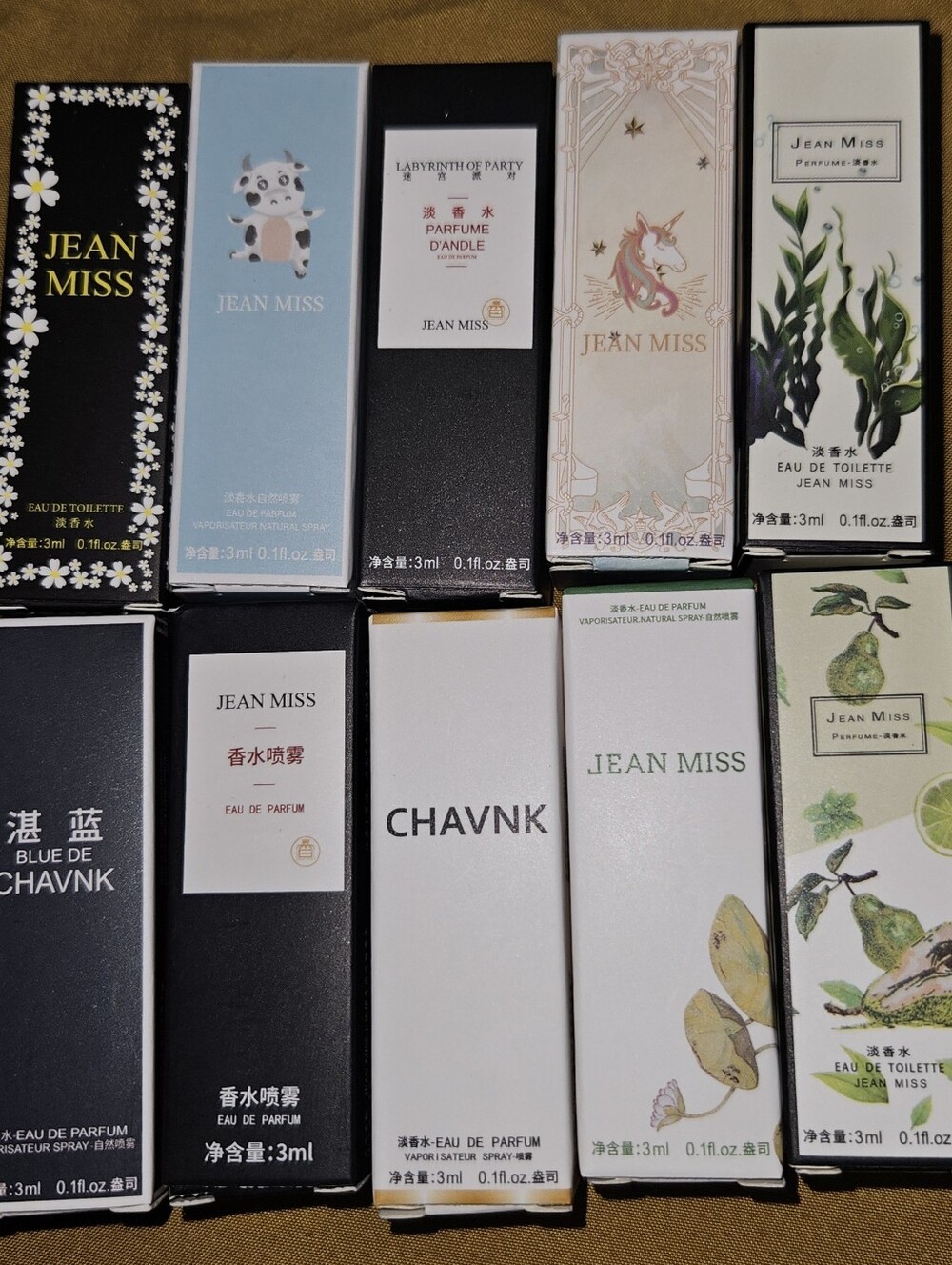 Jean Miss & Chavnk mini pocket perfumes